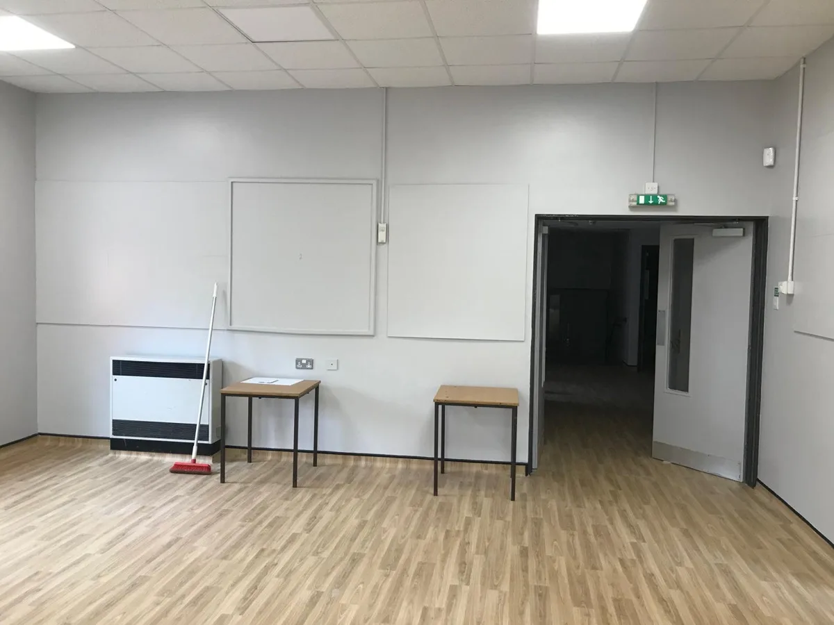Two Mile Ash Community Centre — Hall entrance area with fresh paintwork