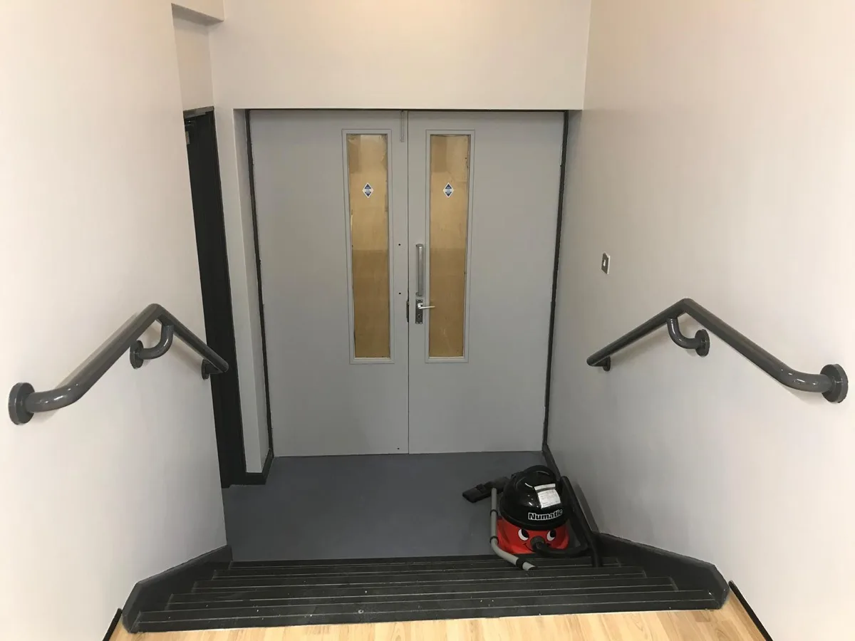 Two Mile Ash Community Centre — Interior doors and frames repainted