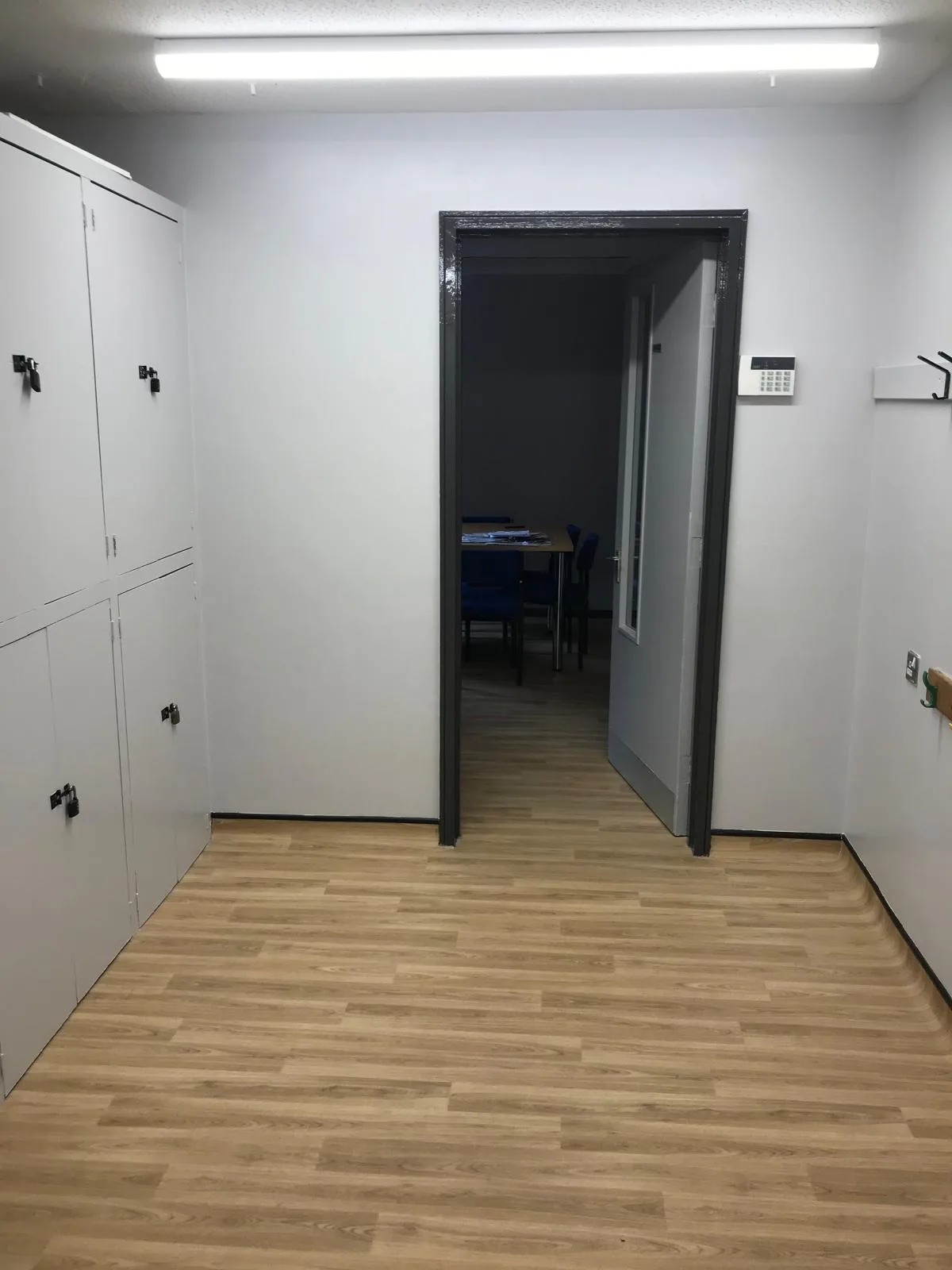 Two Mile Ash Community Centre — Corridor and fire doors repainted
