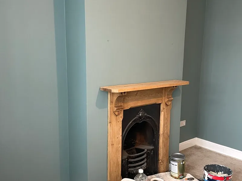 Living Room with Log Burner - After