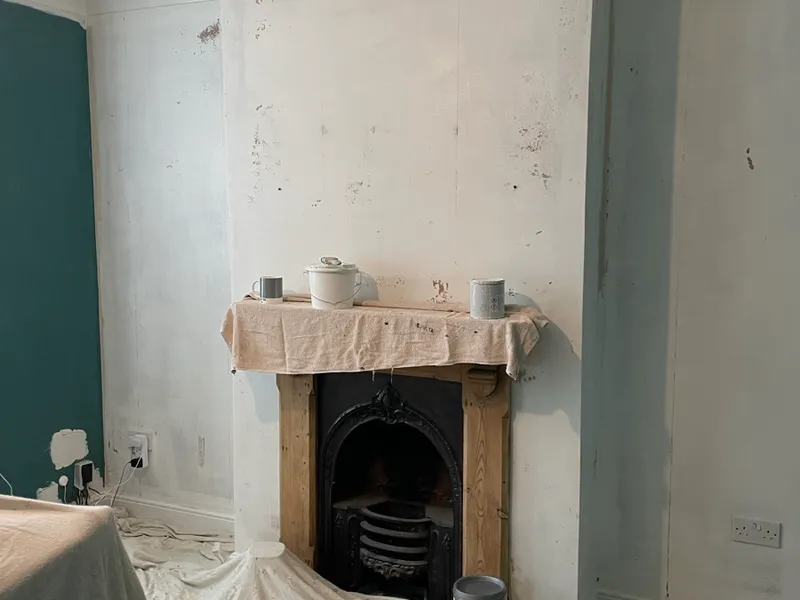 Living Room with Log Burner - Before