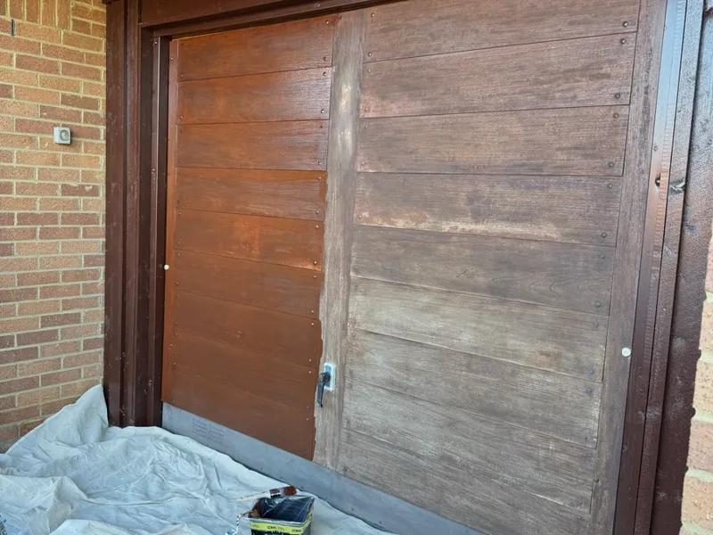 Garage Door Restain - Before