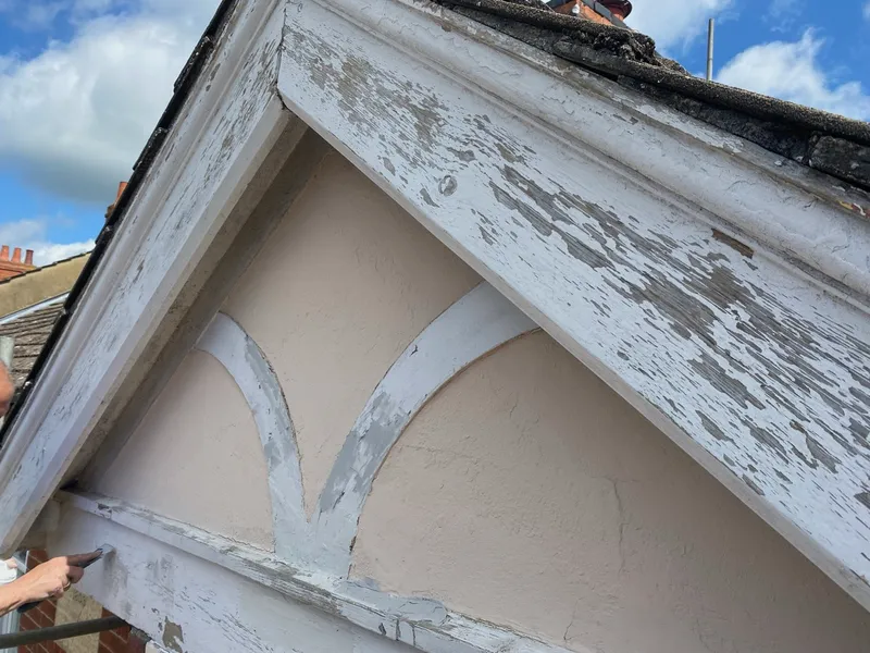 Tudor Gable Detail - Before