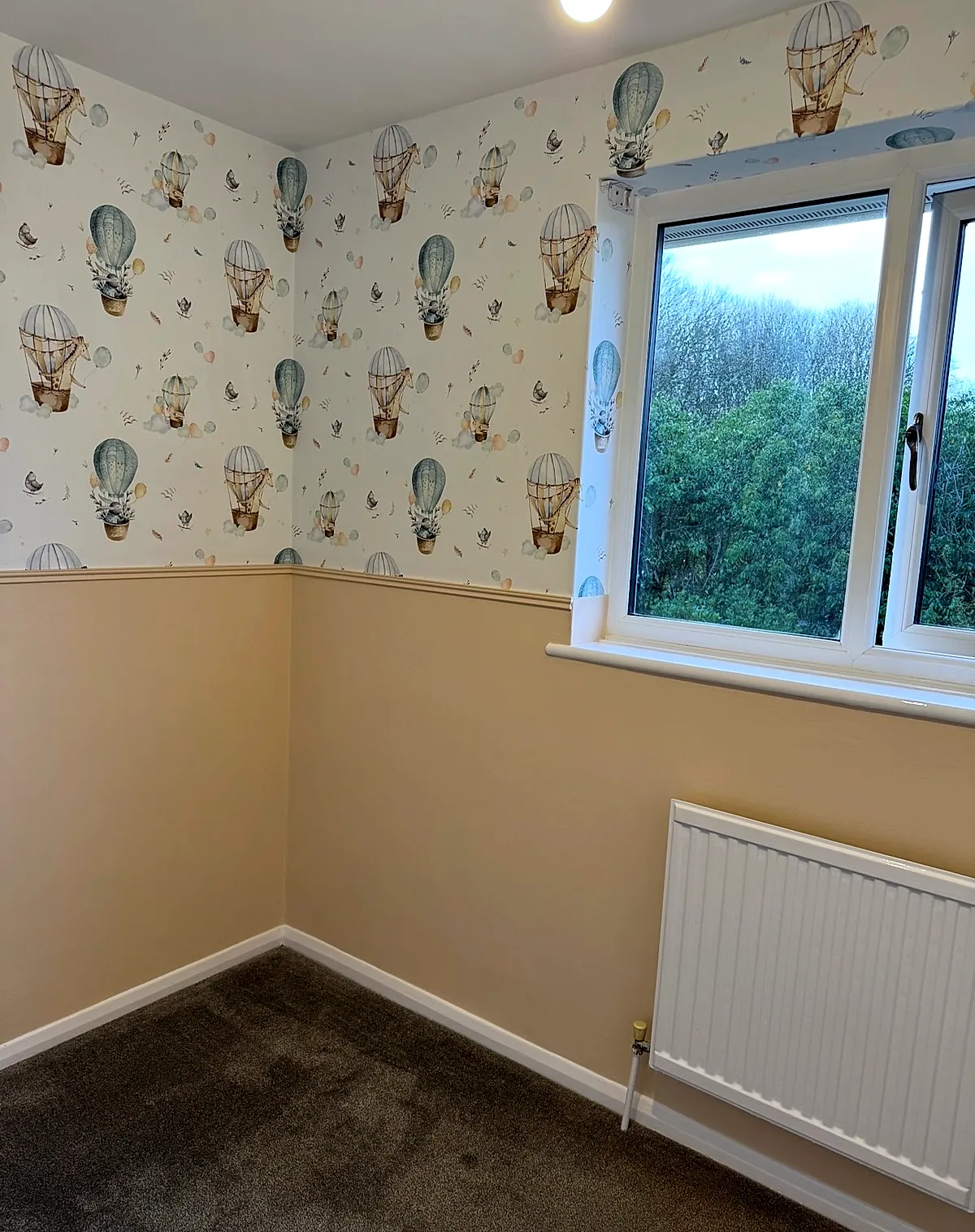 Newport Pagnell — Hot air balloon nursery wallpaper
