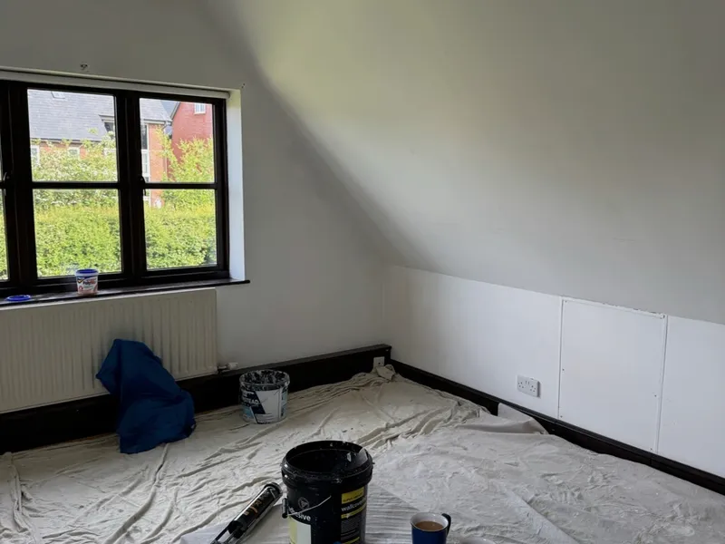 Bedroom with Feature Wall - Before
